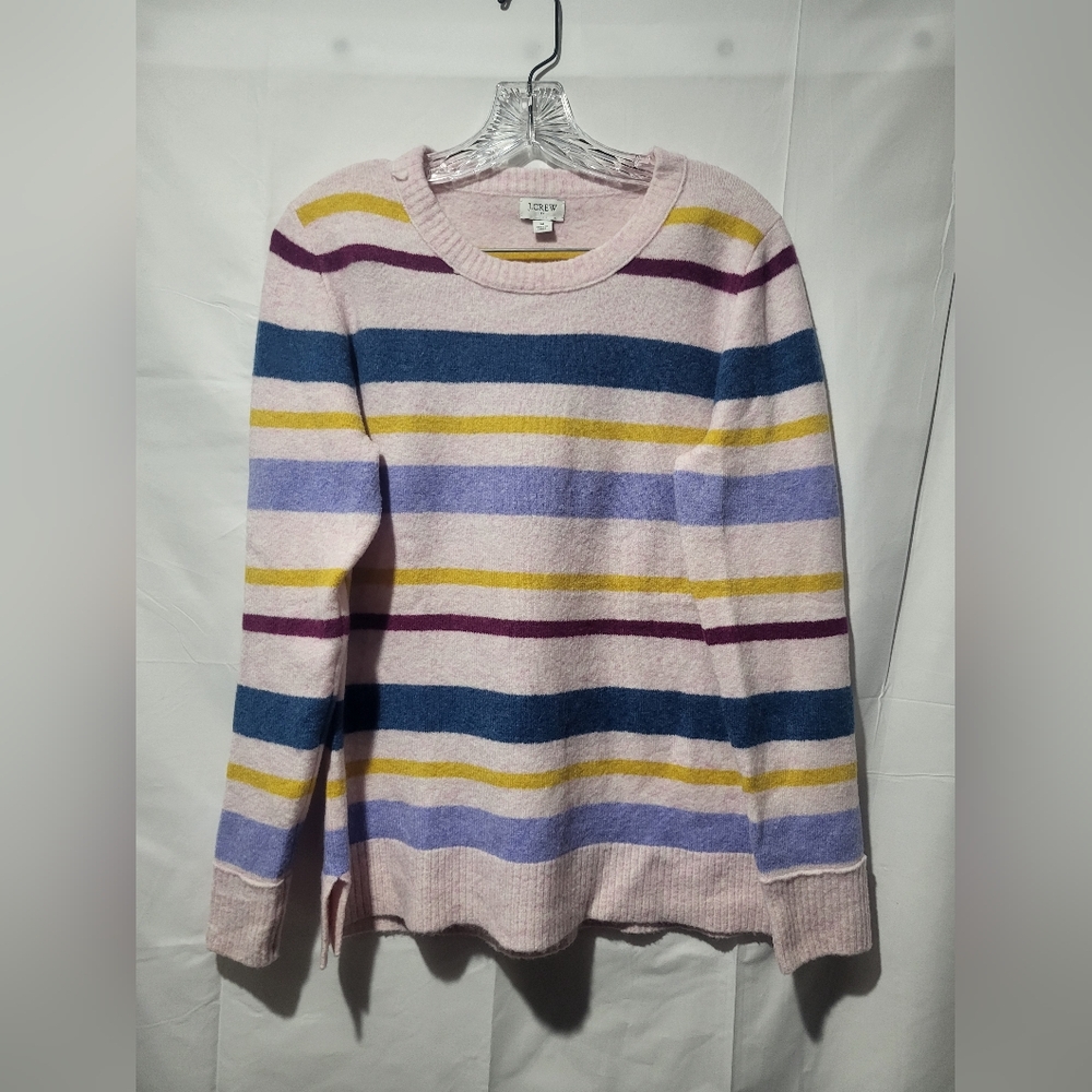 J. Crew Multicolor Striped Women's Sweatshirt - Picture 2 of 5